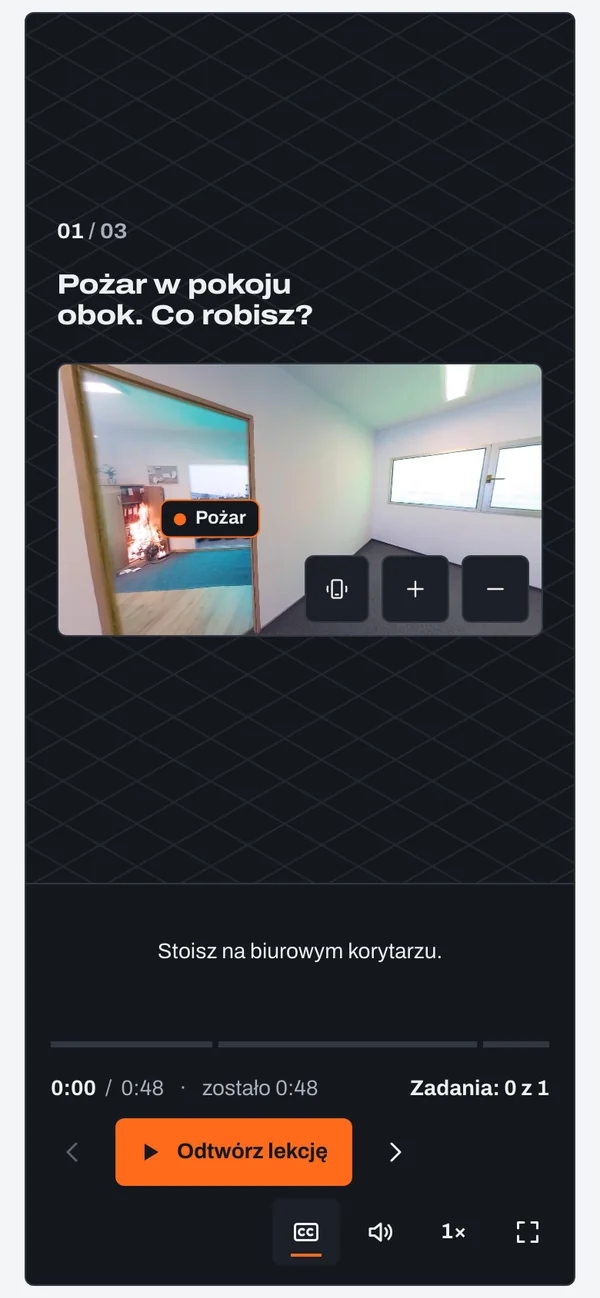 The same Edusimo lesson on a phone screen
